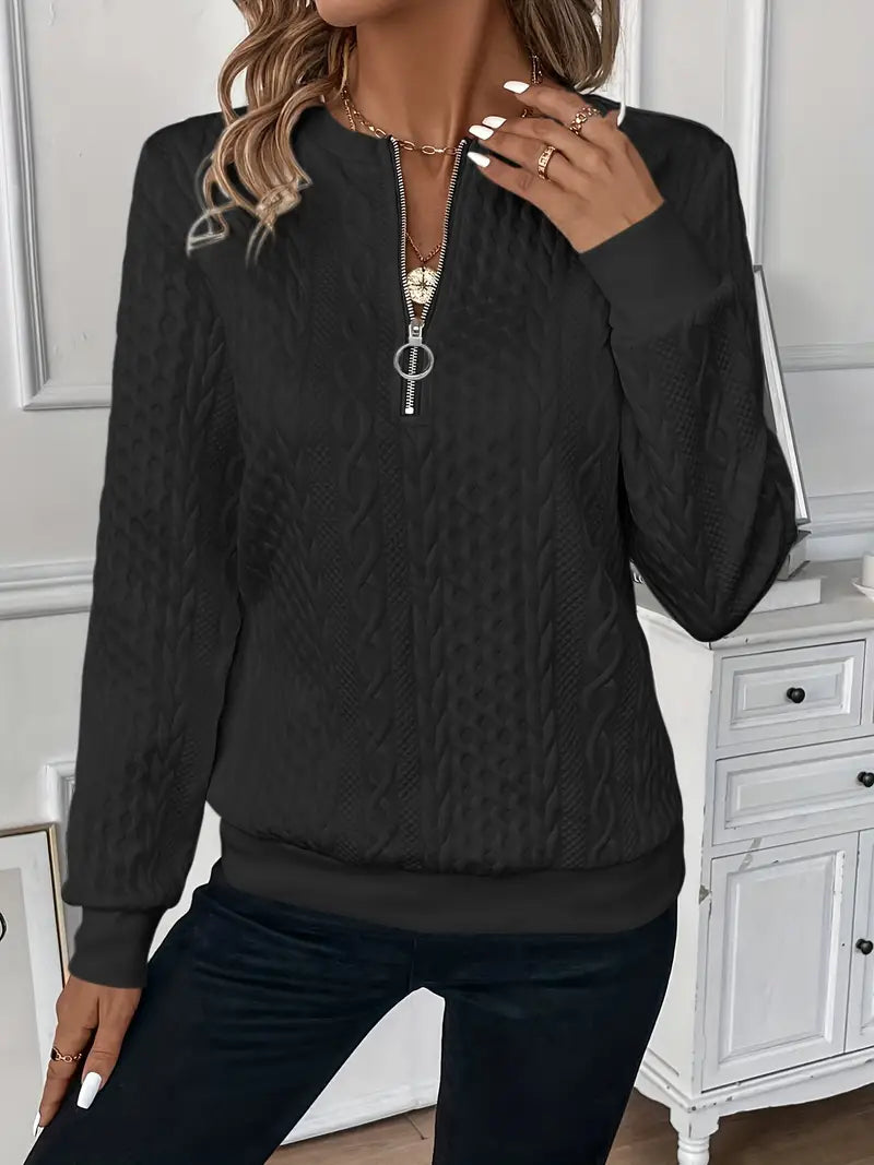 LYRA - TIMELESS ZIP SWEATER