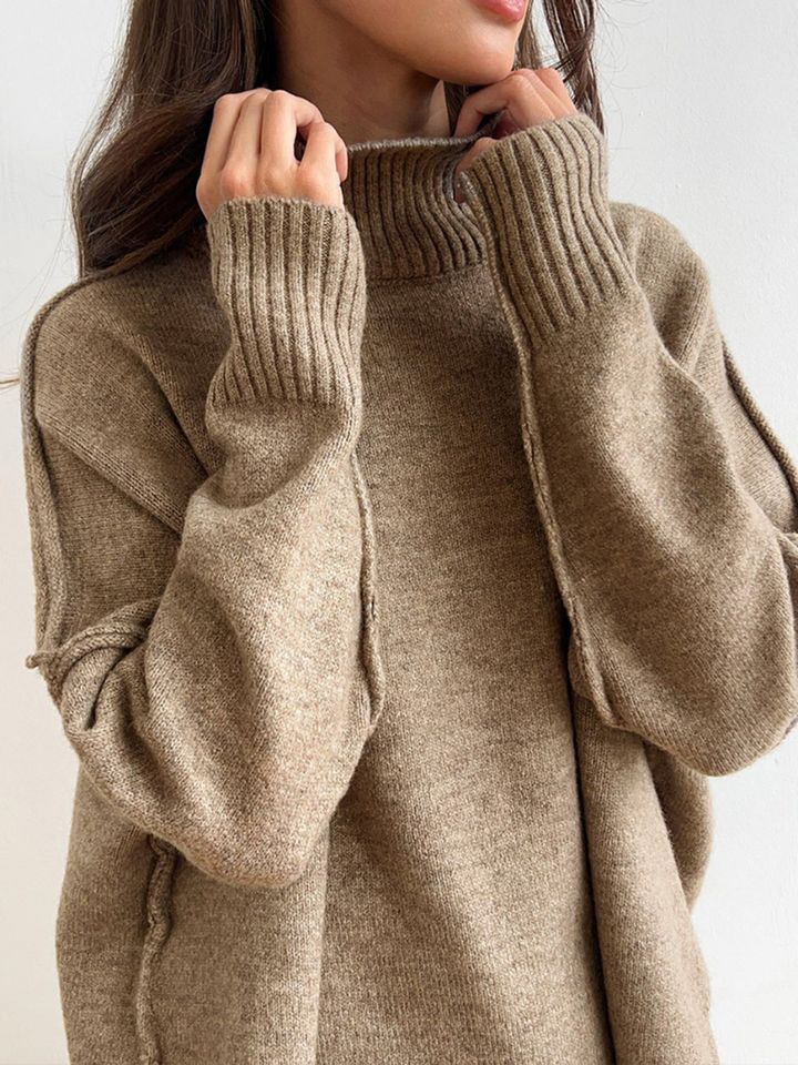 LAURIE - PLAIN TURTLENECK SWEATER & PANTS SET