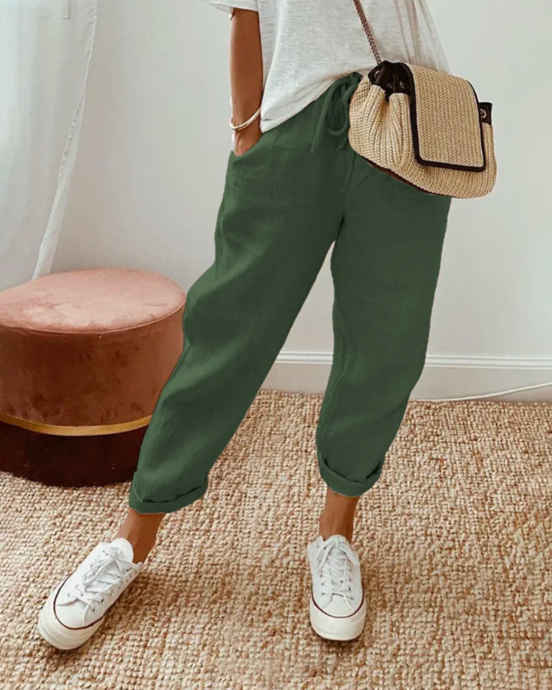 Ely | Anti Sweat Luxe Linen Pants