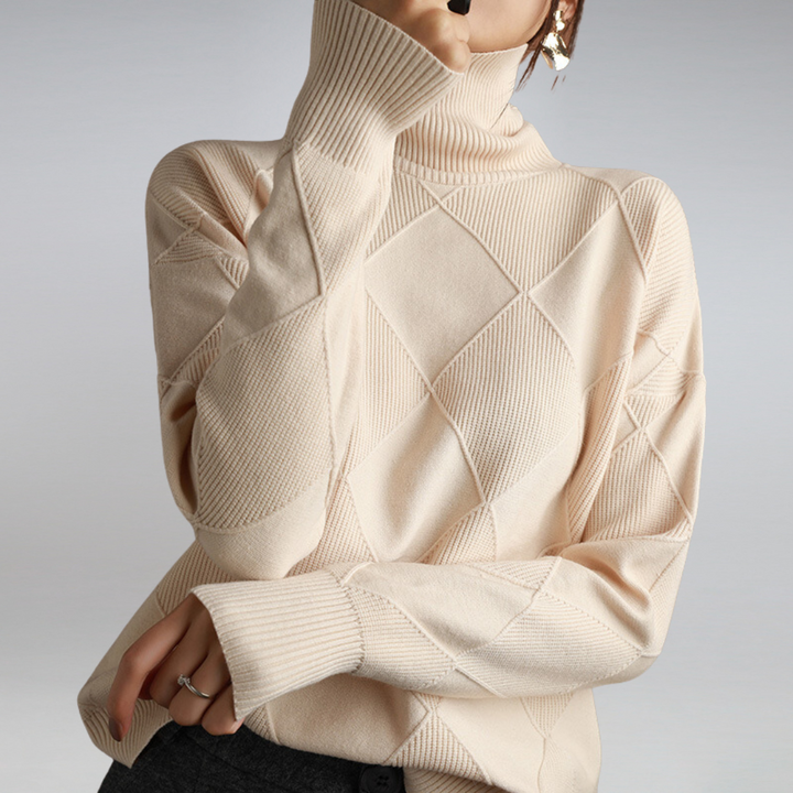 LAYLA - TEXTURED TURTLENECK SWEATER