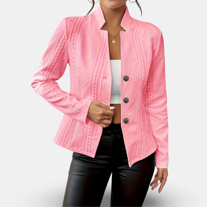IVORY - WOVEN KNIT BLAZER