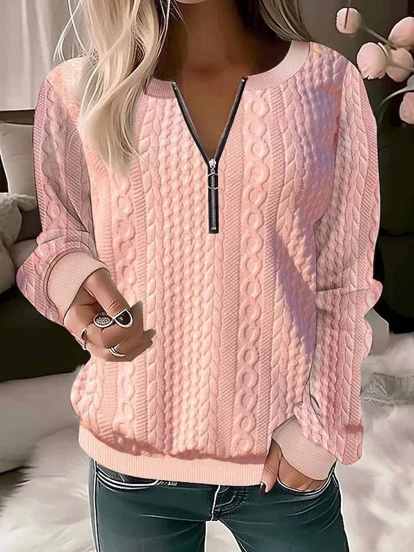 LAUREN - CASUAL ZIP SWEATER