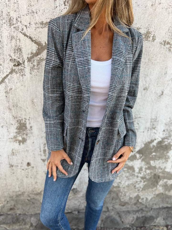 LANA - GRID PRINT PROFESSIONAL BLAZER