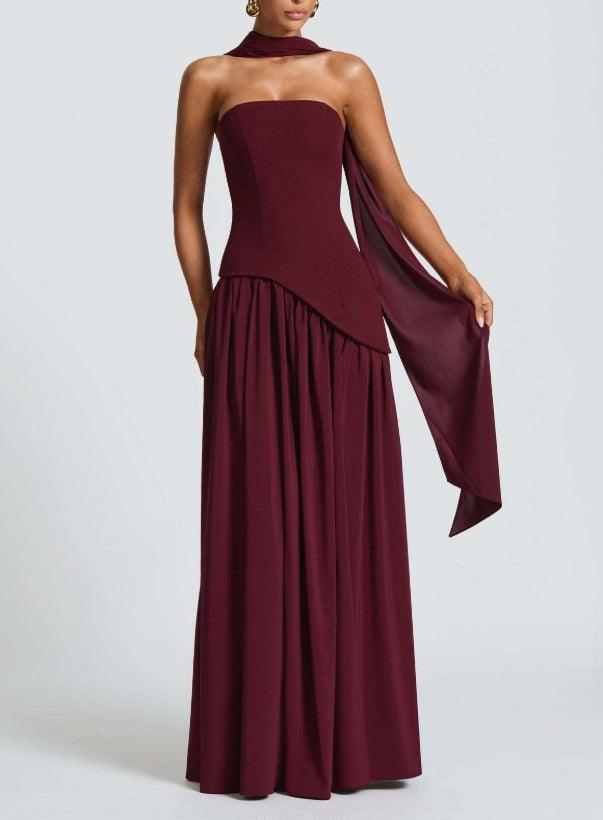 ESTELLE - SEXY STRAPLESS SLIT DRESS