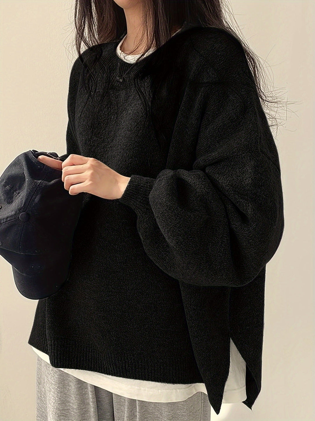 VELLA - WEEKEND VIBE CASUAL KNIT PULLOVER