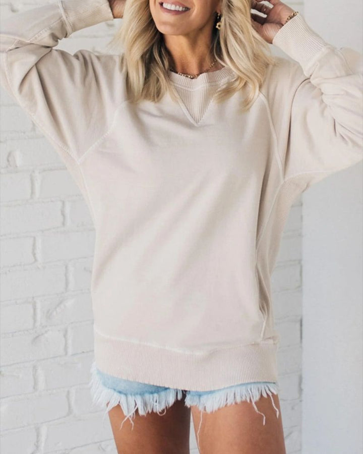 FIONA -  TEXTURED POCKET PULLOVER