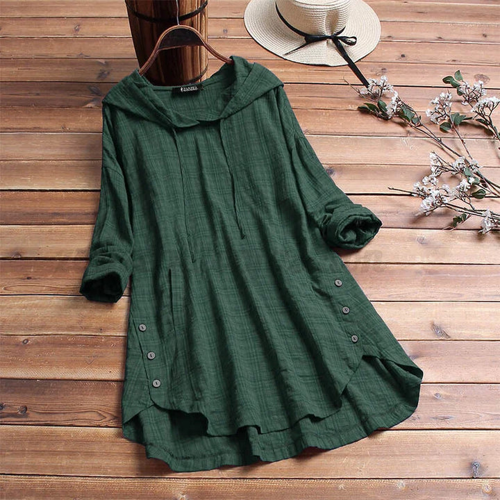 MARGERYN - HOODED LONG SLEEVE DRESS