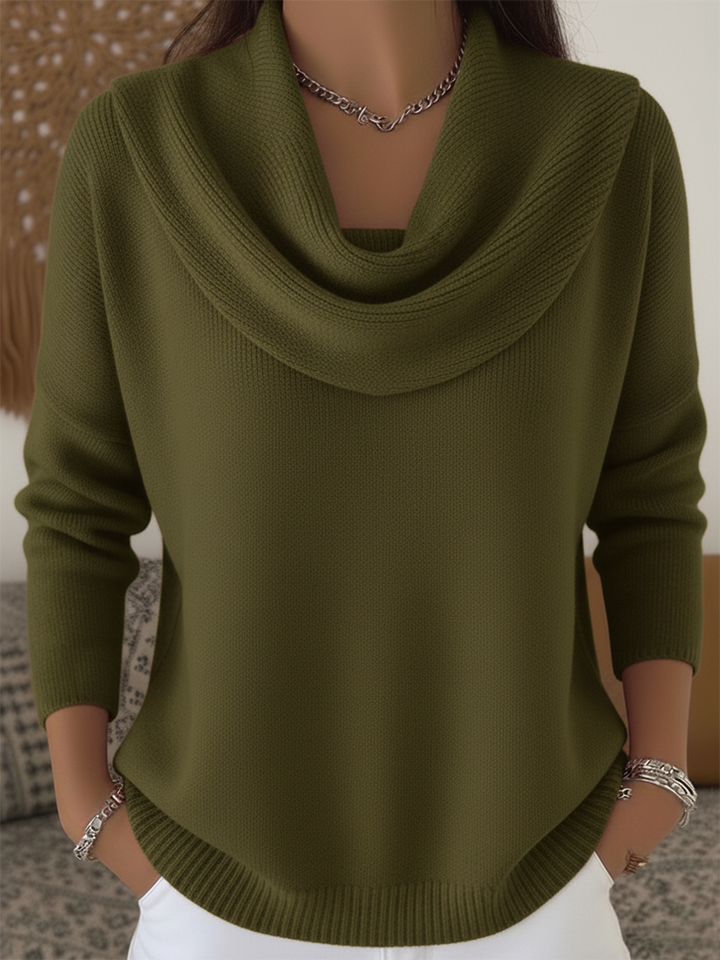 CATERINA - GENTLE FOLD SLOUCHY COLLAR SWEATER
