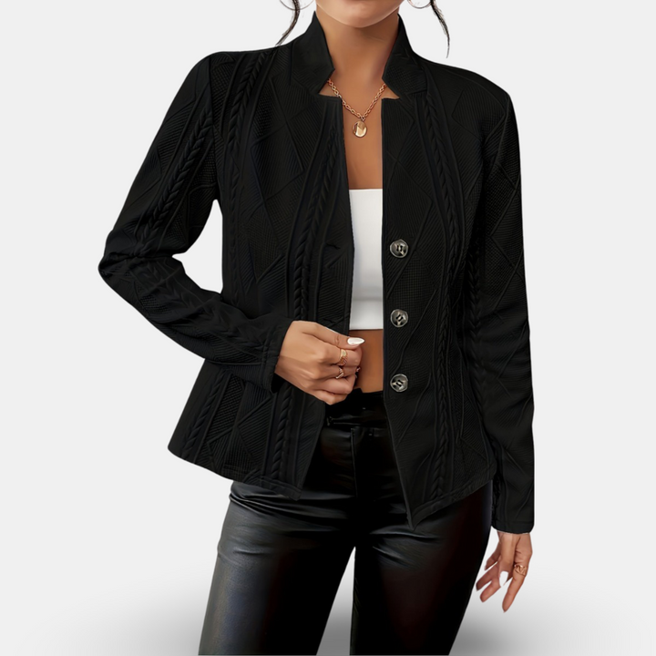 IVORY - WOVEN KNIT BLAZER