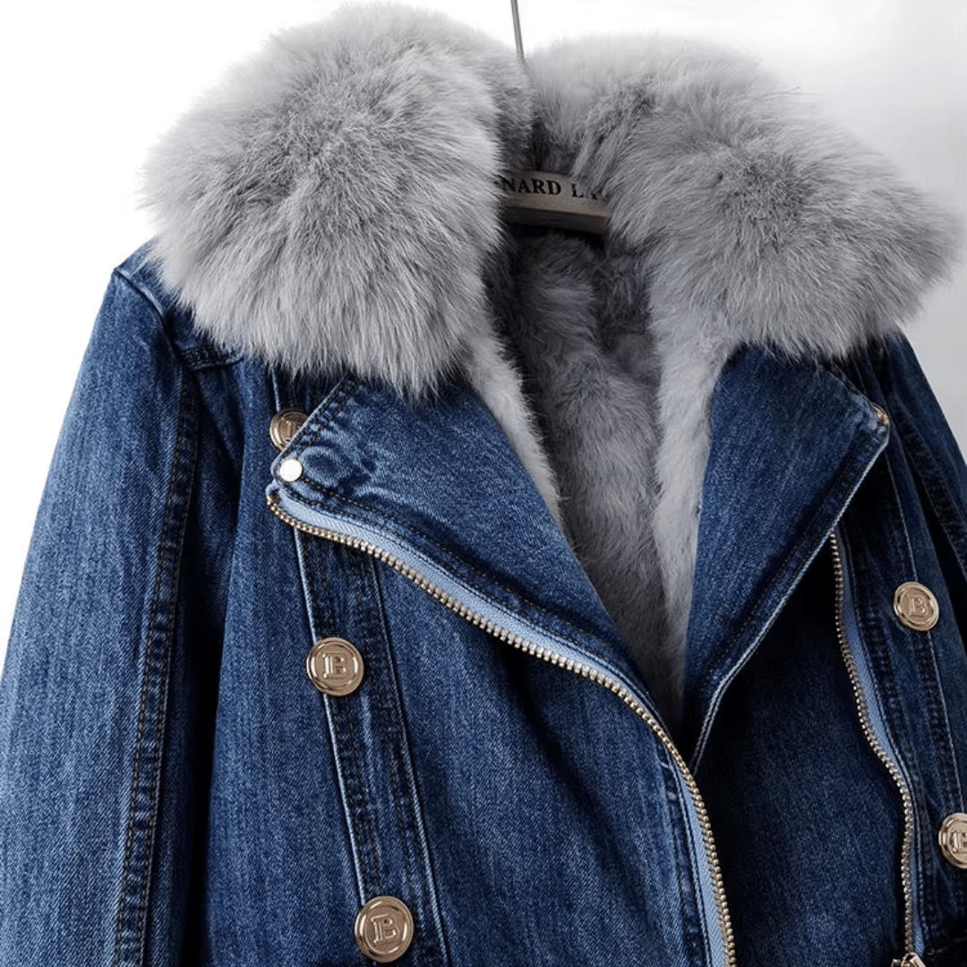 Livia | Classic Denim Fur Jacket