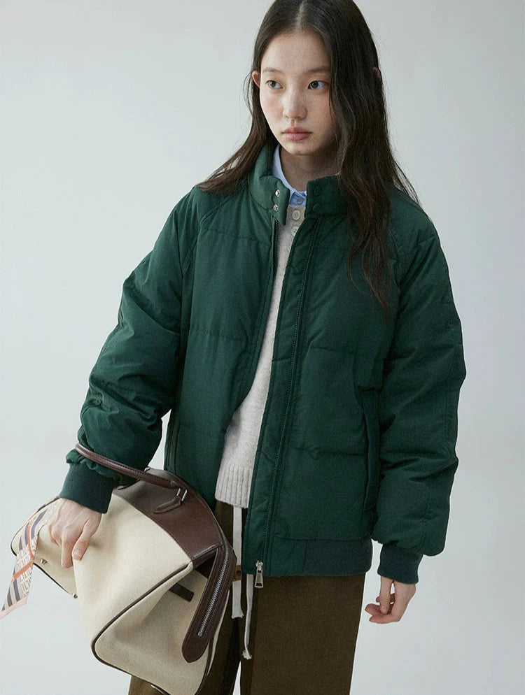 Rhea | High Button-Collar Puffer Jacket