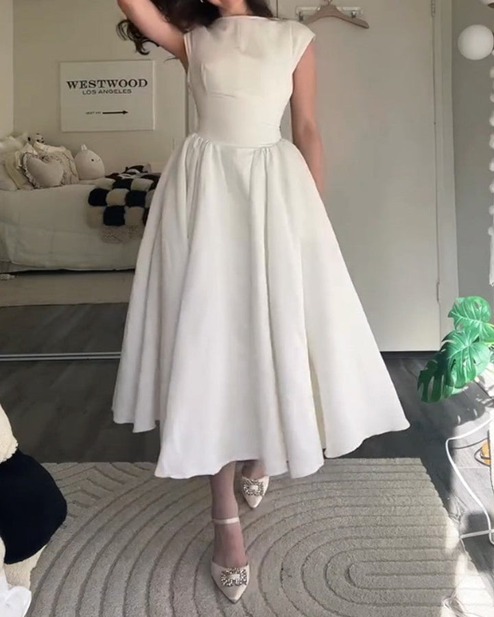 SHERYL - CLASSY SOLID COLOR FASHION DRESS