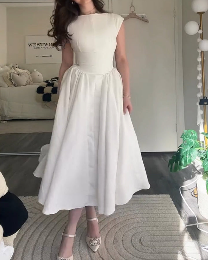 SHERYL - CLASSY SOLID COLOR FASHION DRESS