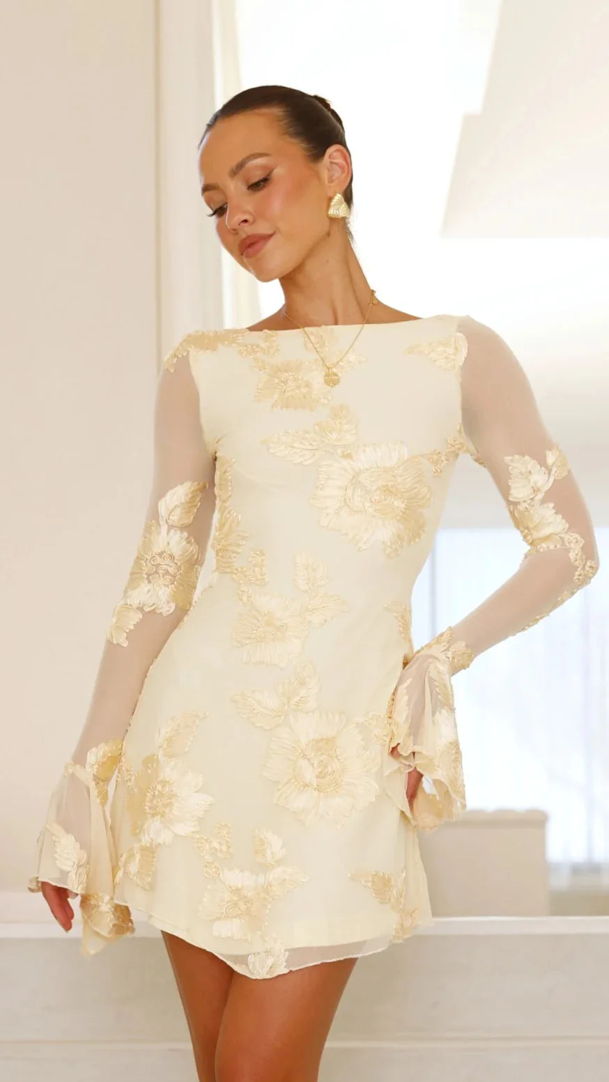LINDSAY - DEEP BACK CUT DRESS