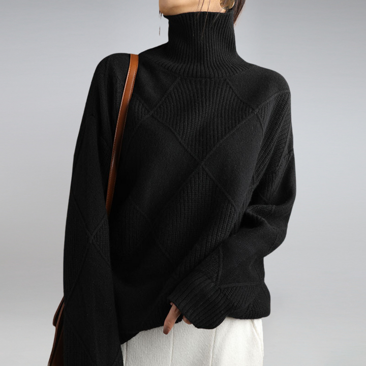 LAYLA - TEXTURED TURTLENECK SWEATER