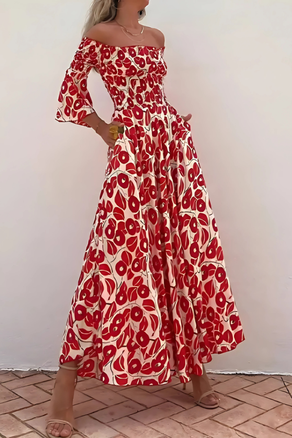 SAIGE - ELEGANT BLOOM FLORAL SPRING DRESS