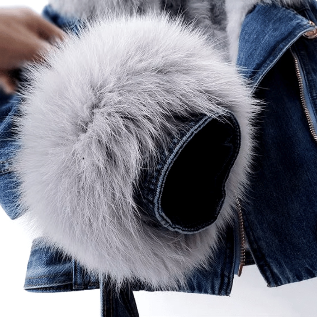 Livia | Classic Denim Fur Jacket