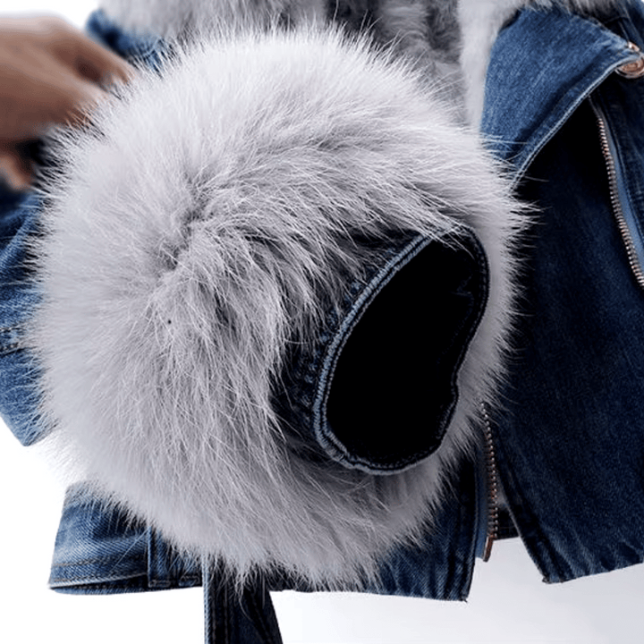 Livia | Classic Denim Fur Jacket