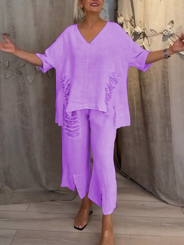 AALIYAH - BALI STYLE LINEN OUTFIT SET