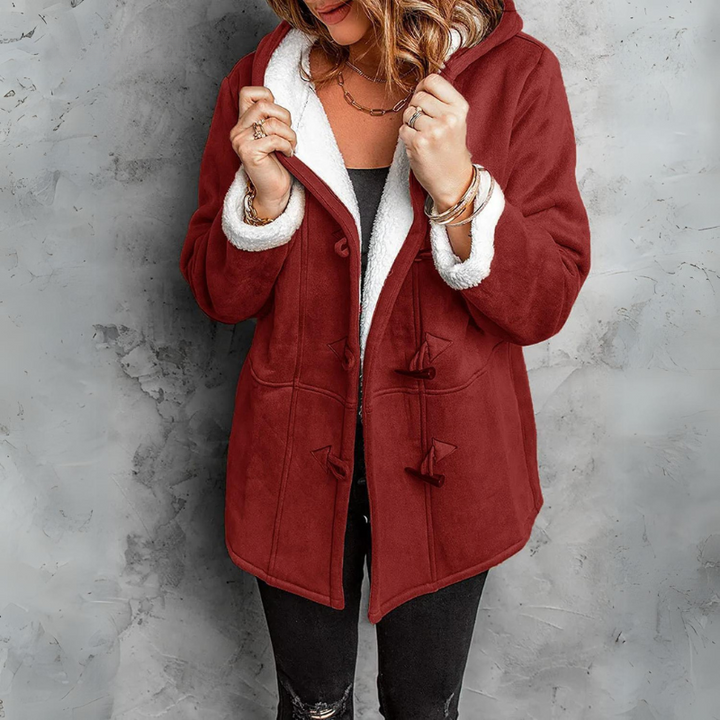 TENLEY - WARM HOODED BUTTON-UP COAT