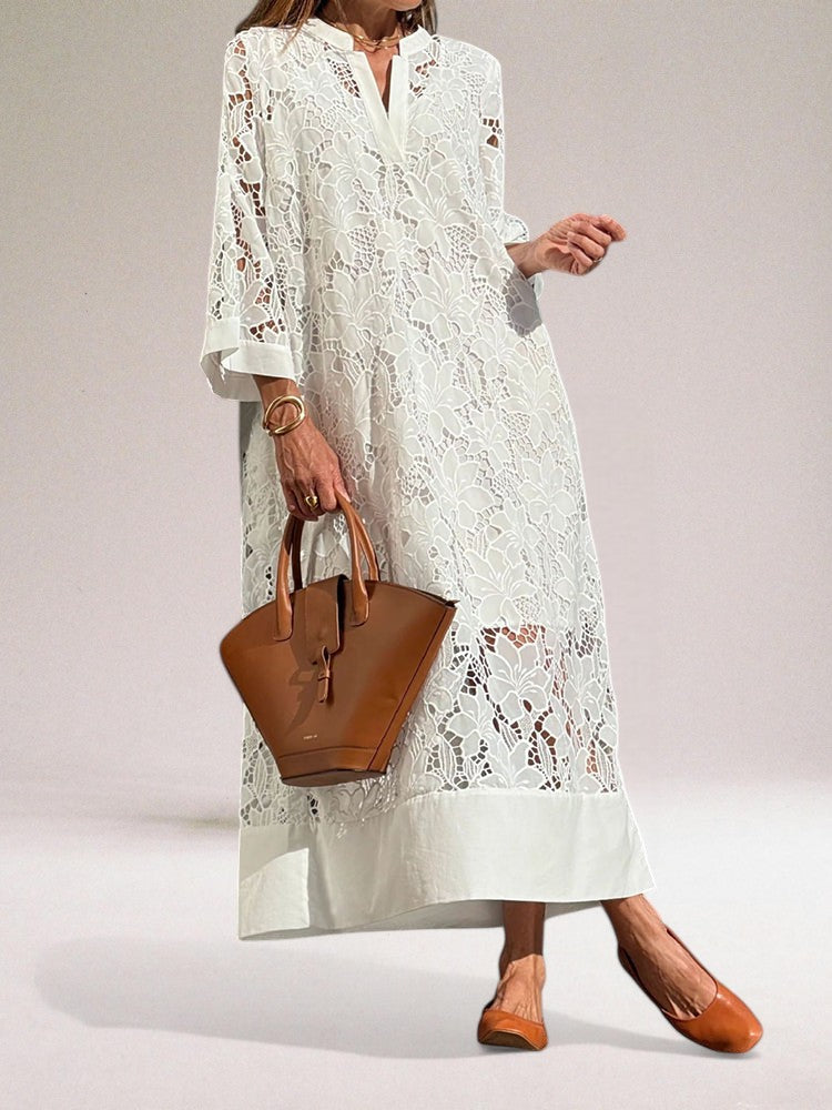 ADALYNN - ELEGANT LACE MAXI DRESS