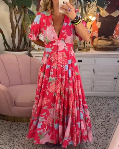GEORGIA - GLOWING BEAUTY FLORAL DRESS