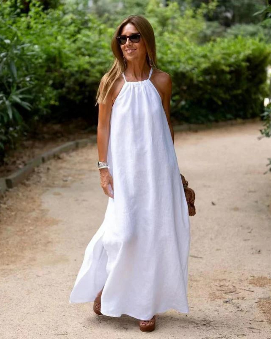 JENNIFER - LONG DRESS IN LINEN BLEND