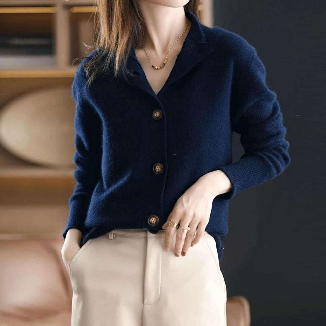 Celeste | Chic High-Neck Cardigan