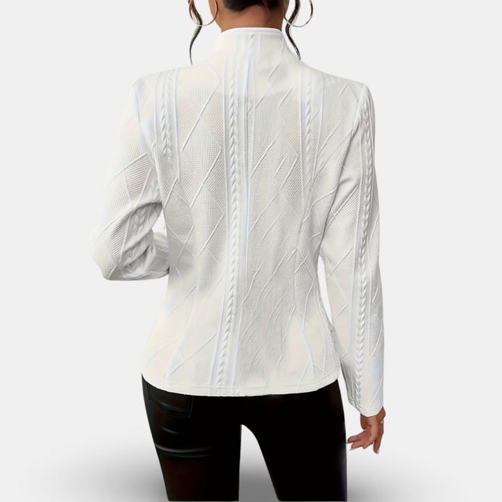 IVORY - WOVEN KNIT BLAZER