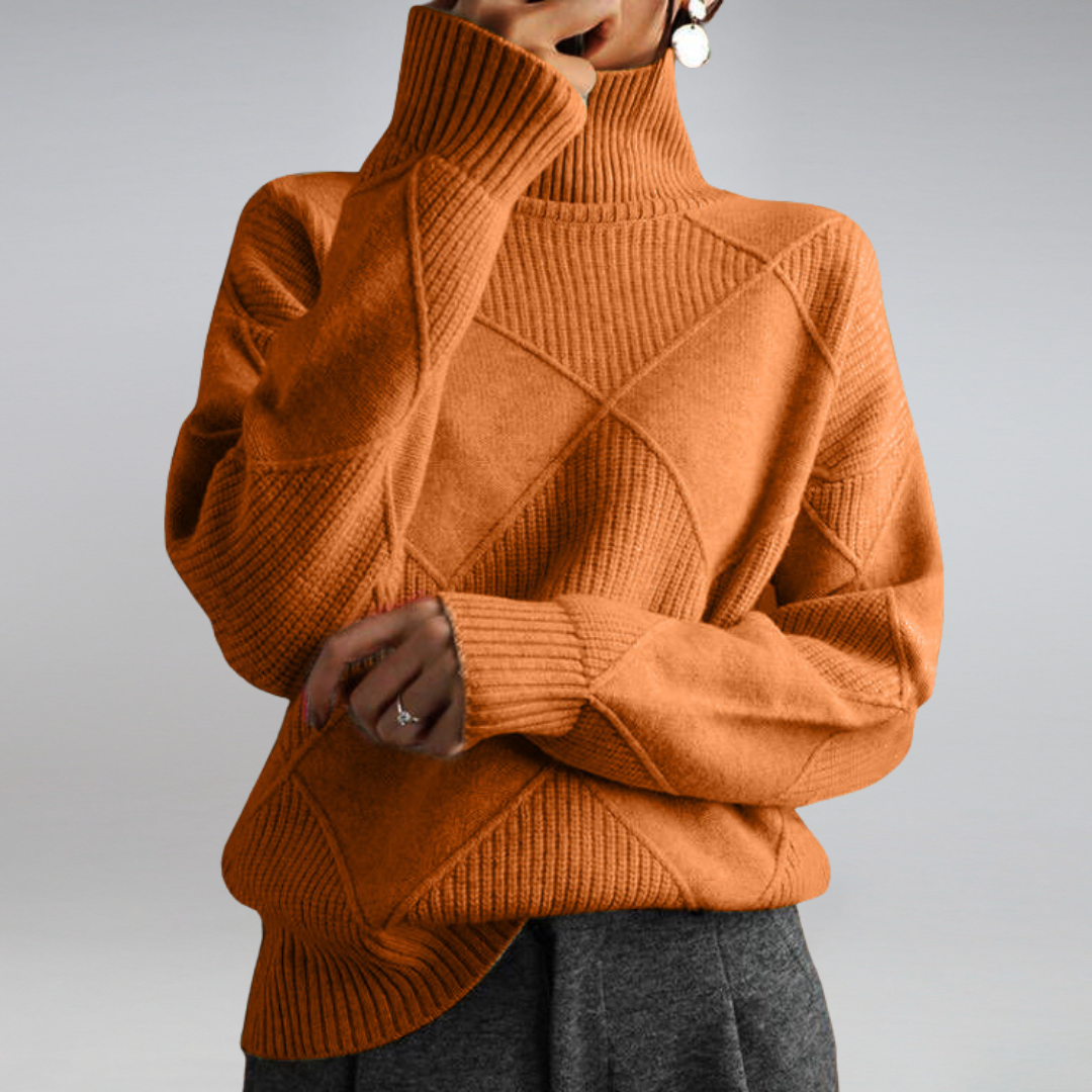 LAYLA - TEXTURED TURTLENECK SWEATER