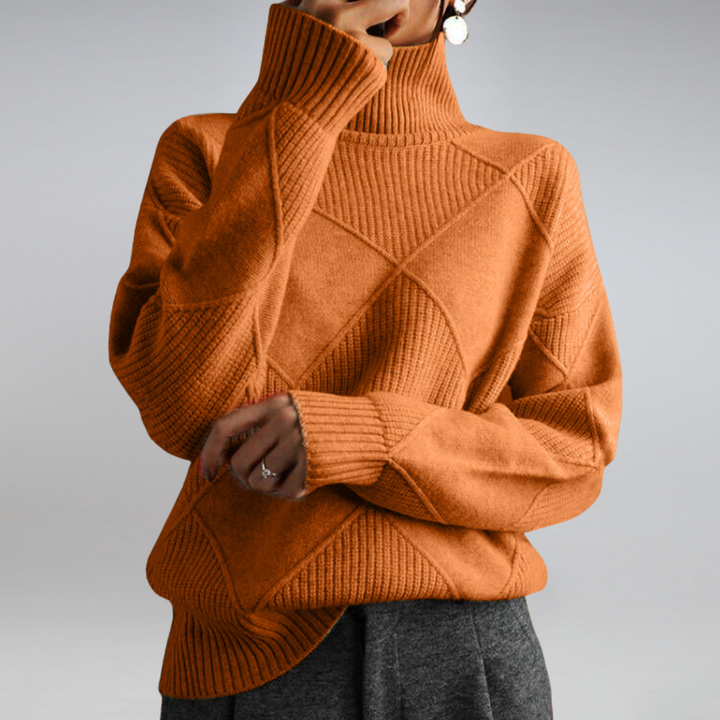 LAYLA - TEXTURED TURTLENECK SWEATER