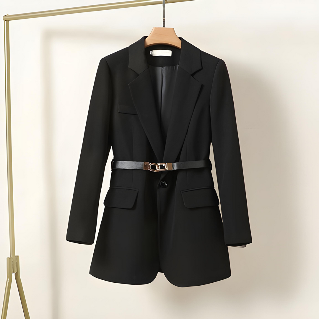 LIZA - WAIST-TIE TAILORED BLAZER