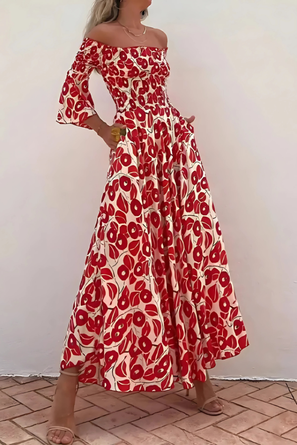 SAIGE - ELEGANT BLOOM FLORAL SPRING DRESS