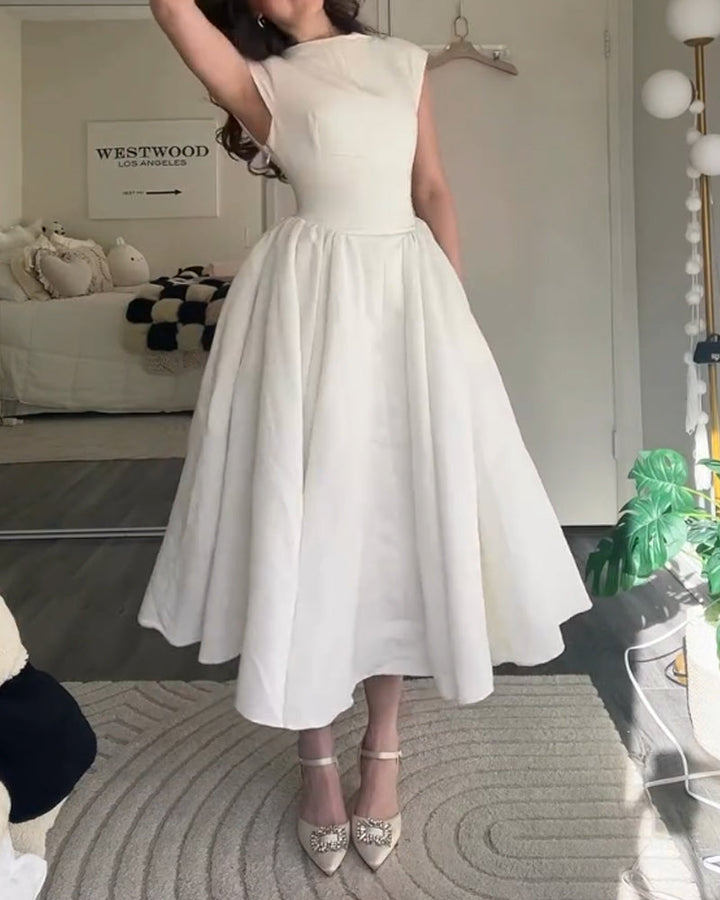SHERYL - CLASSY SOLID COLOR FASHION DRESS