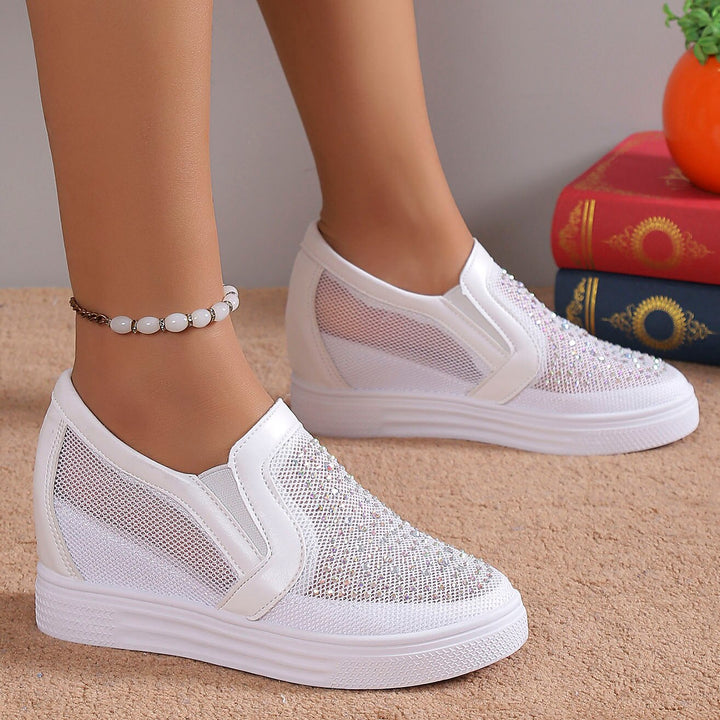 YANCY - WHITE CRYSTALS SNEAKERS
