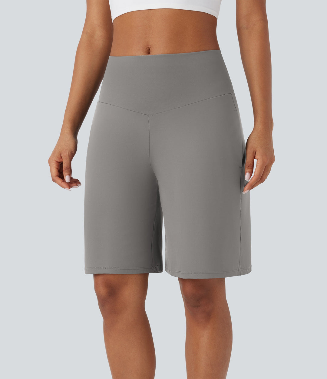 BAYLIN - ULTRA-HIGH WAIST ACTIVE SHORTS WITH POCKETS
