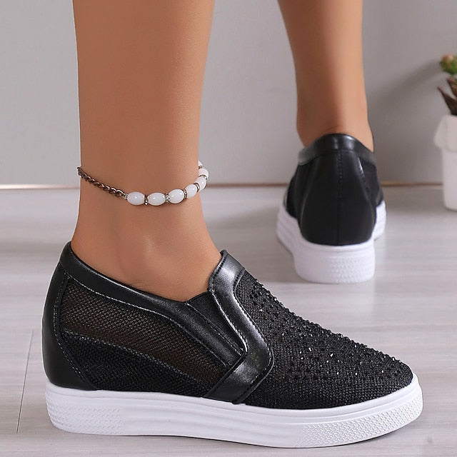 YANCY - WHITE CRYSTALS SNEAKERS