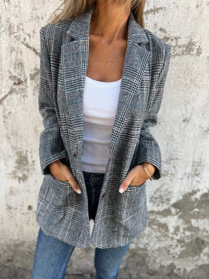 LANA - GRID PRINT PROFESSIONAL BLAZER