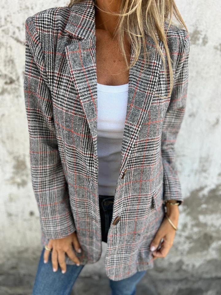LANA - GRID PRINT PROFESSIONAL BLAZER