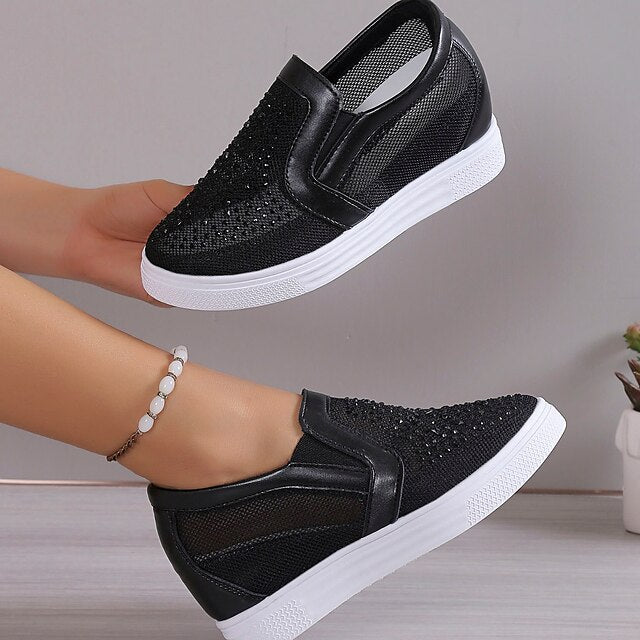 YANCY - WHITE CRYSTALS SNEAKERS