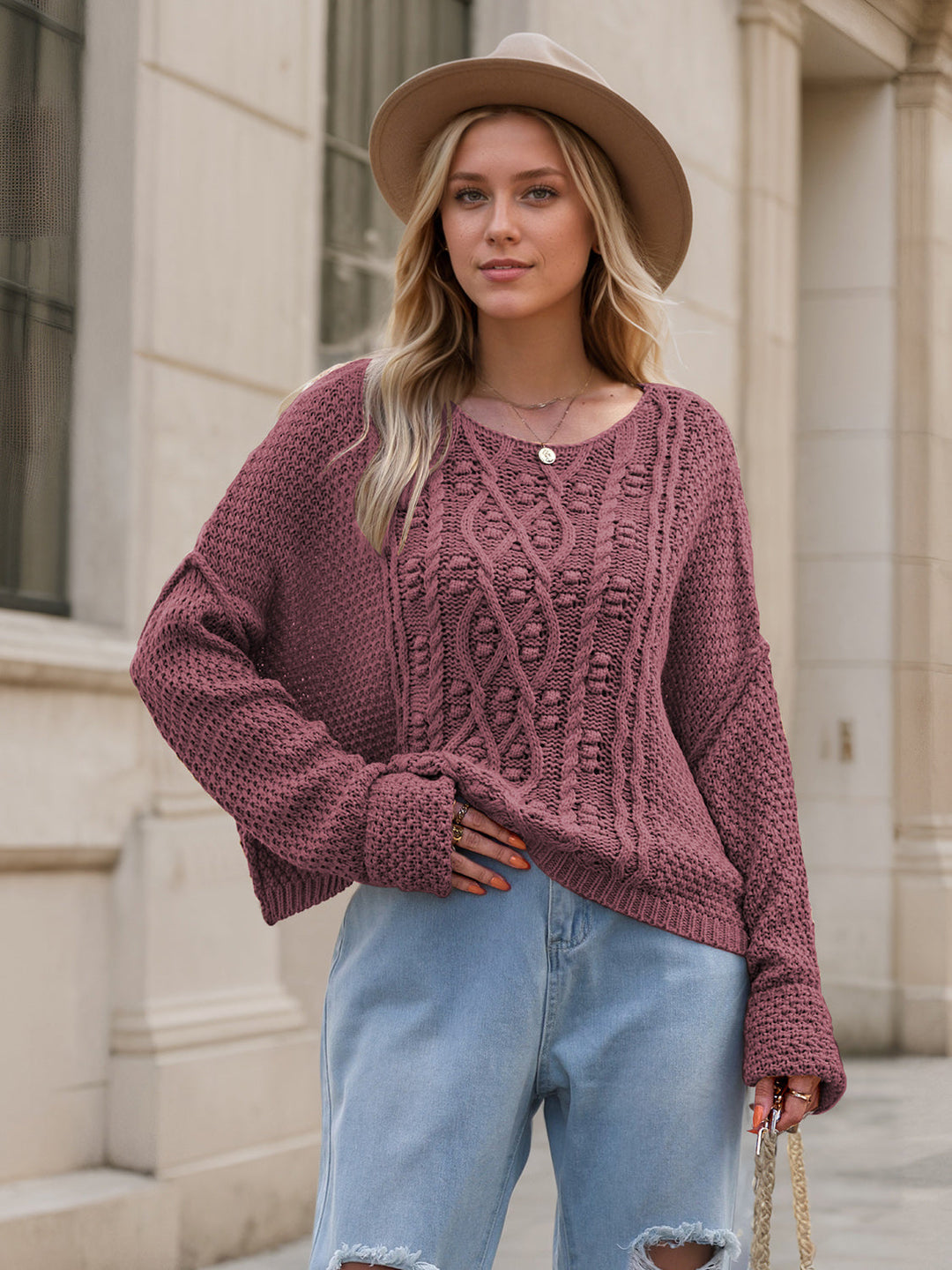 Ruth | Dropped Shoulder Long Sleeve Sweater