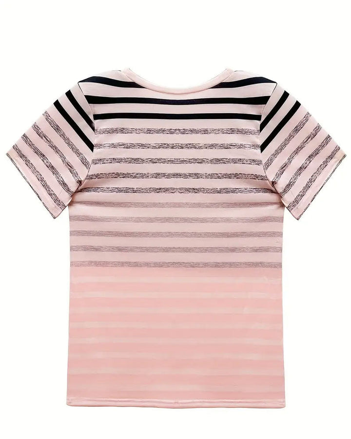 CAMILA - STRIPED CREW NECK T-SHIRT