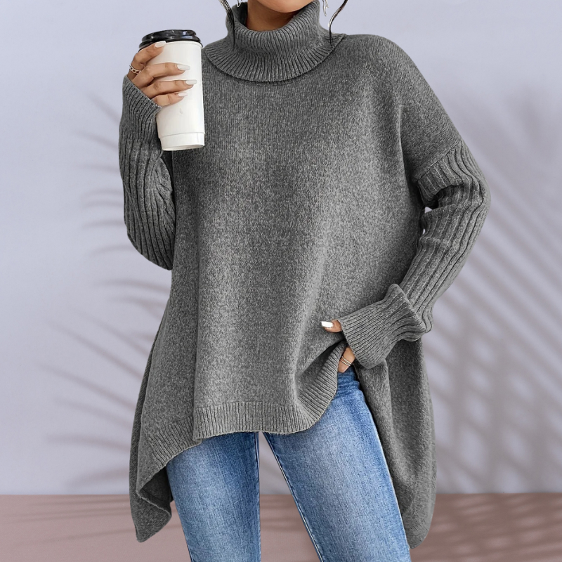 LIBERTY - HIGH-NECK RELAXED KNITTED PULLOVER