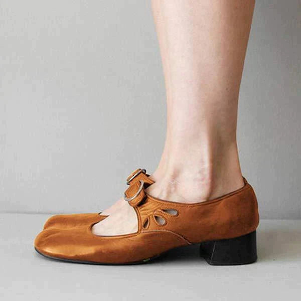 SHELLEY - LEATHER ORTHO BUCKLE SHOES