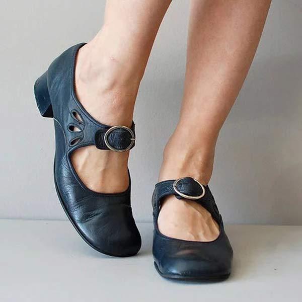 SHELLEY - LEATHER ORTHO BUCKLE SHOES