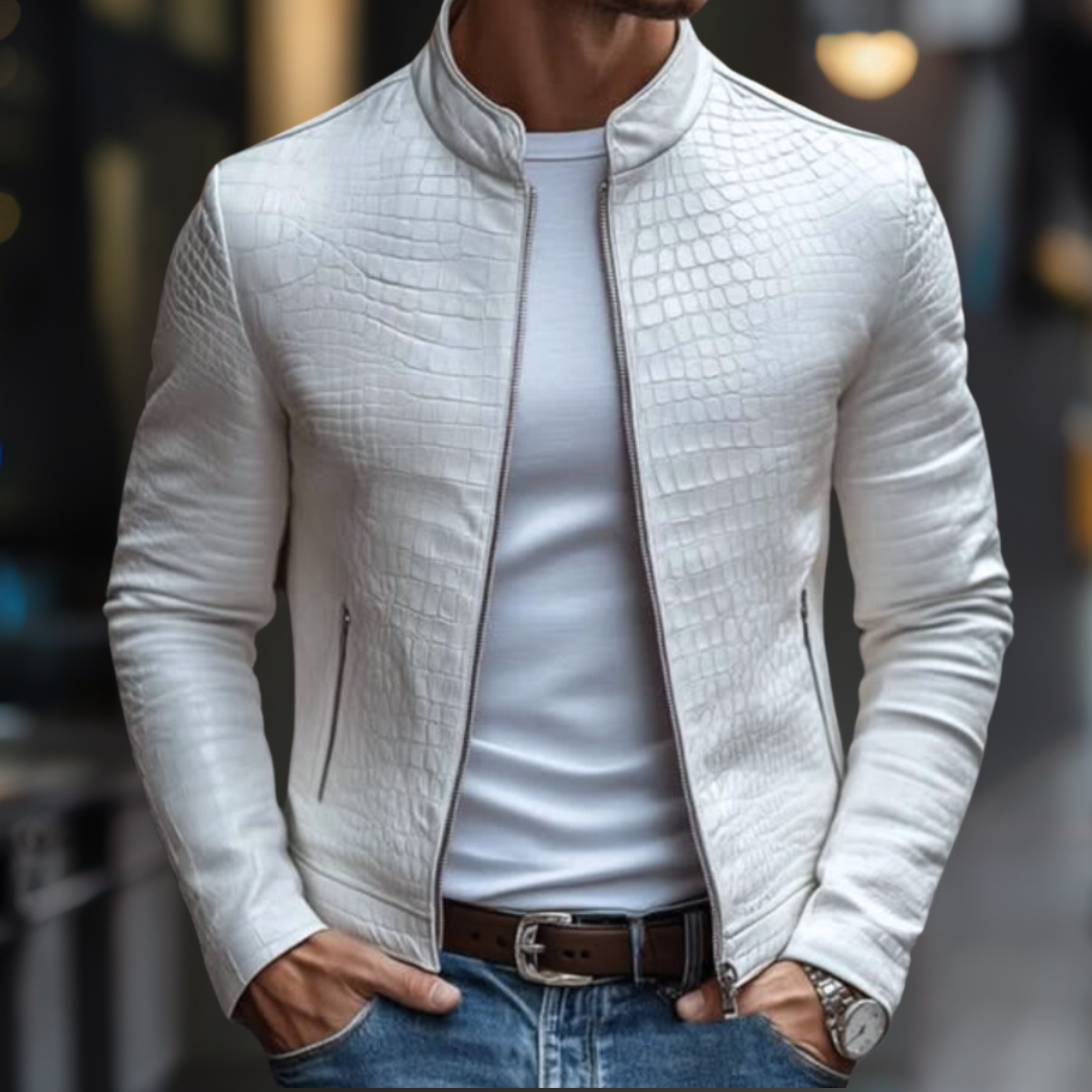 MARCUS - PYTHON PRINT JACKET WITH A LUXE AESTHETIC – North & Muse