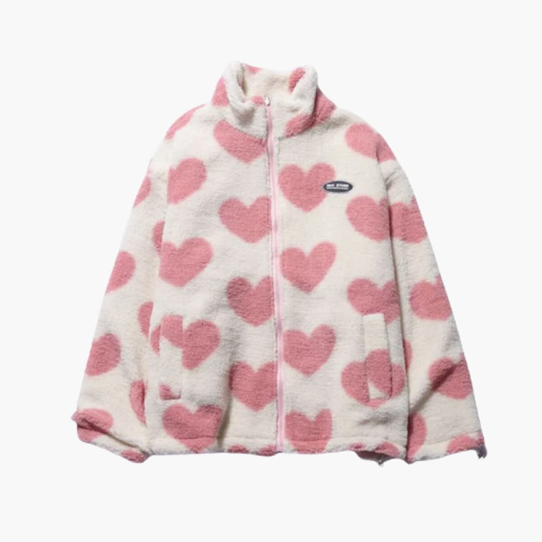 KATHRYN - HEART PRINT REVERSIBLE JACKET