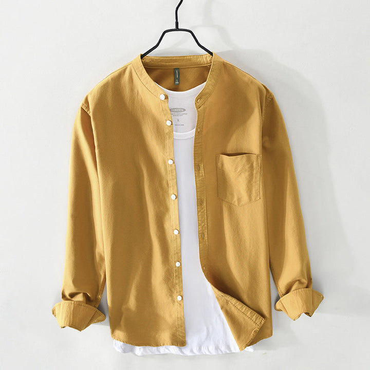 WINSTON - LONGSLEEVE CHINESE COLLAR SHIRT