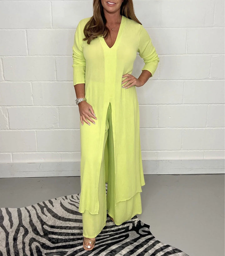 PAIGE - VINTAGE TWO PIECES SUIT WITH LONG TOP & TROUSERS