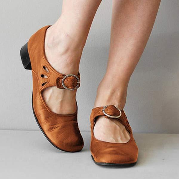 SHELLEY - LEATHER ORTHO BUCKLE SHOES